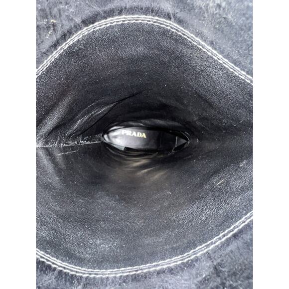 PRADA CAVALIERE Black 2011 EUC Knee High Harness SHOES BOOTS 39 - Picture 14 of 15